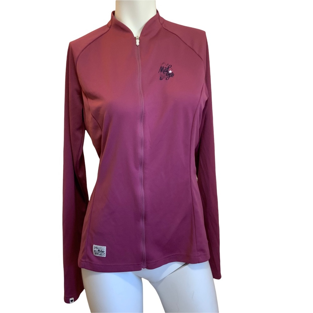 Maloja Women's Zip Up Performane Jacket Rose Color sz L Running Jacket  Like New